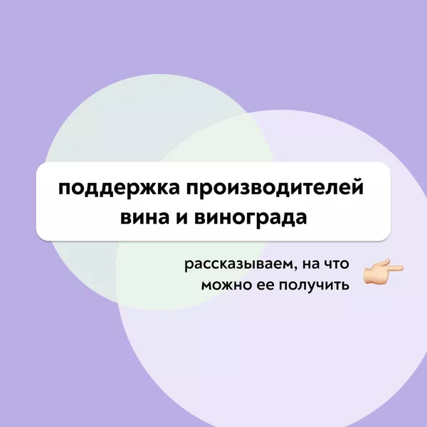 Инфографика от Минсельхоза РФ о поддержке виноградарство и виноделия Инфографика от Минсельхоза РФ о поддержке виноградарство и виноделия